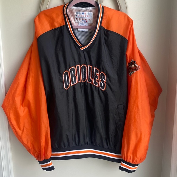 MLB Chalk line Baltimore Orioles Pullover V neck Jacket Windbreaker XL - Picture 1 of 10